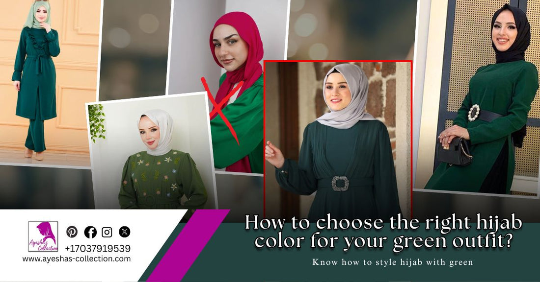 what color hijab goes with green dress