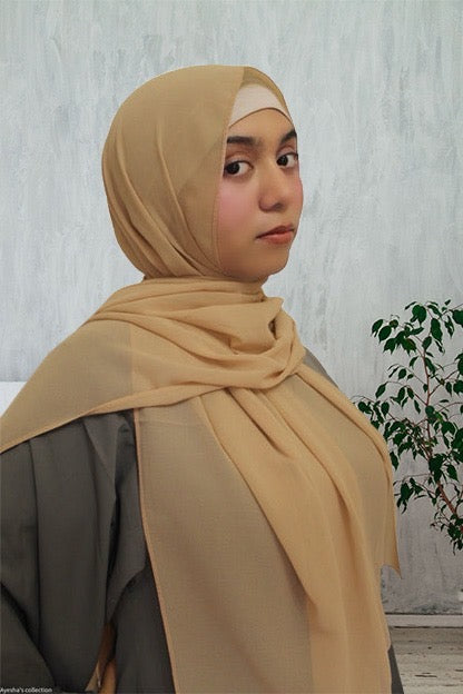 Lightweight Classic Chiffon Hijab | Bisque