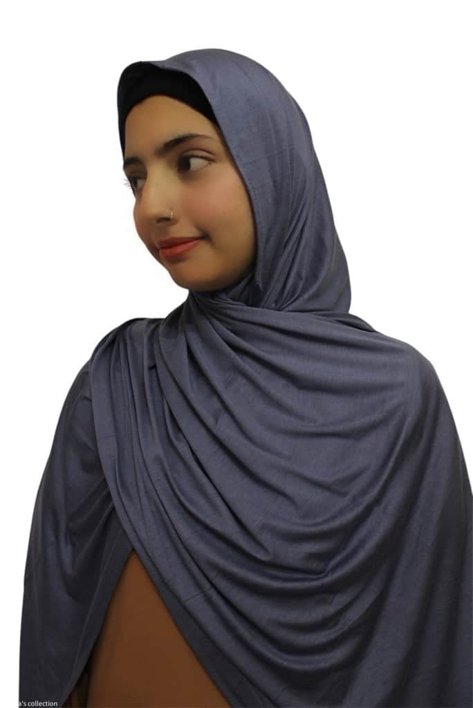 Premium Quality Cotton Jersey Hijab / Shawl | Dusty Blue
