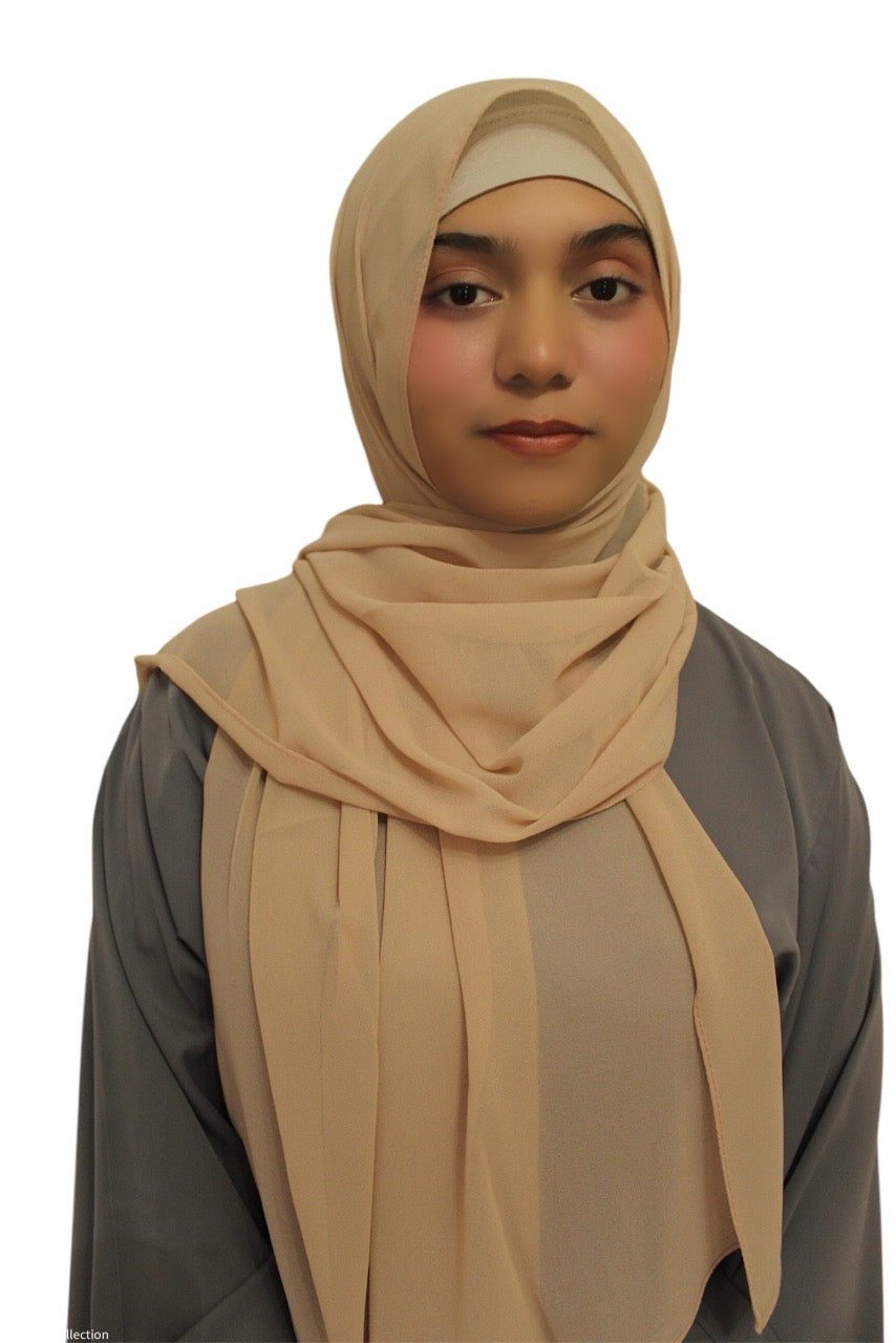 Lightweight Classic Chiffon Hijab | Bisque