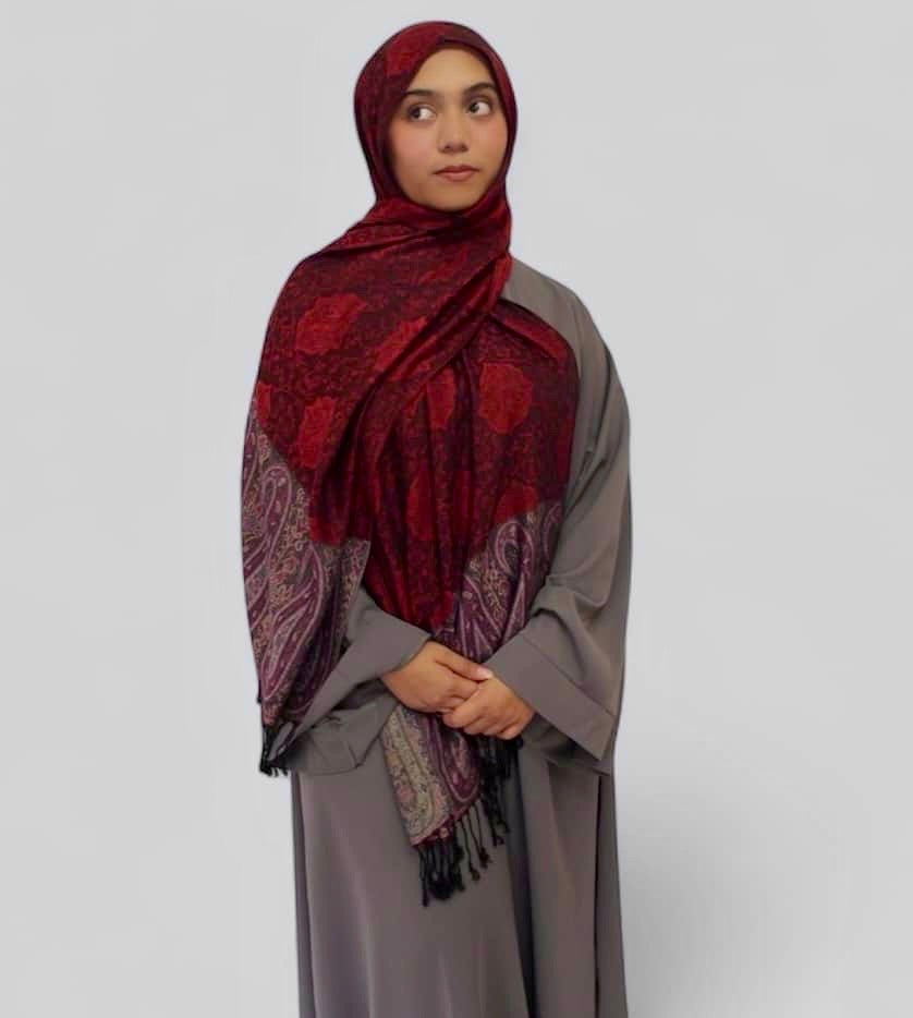 Pashmina Shawl | Red and Black