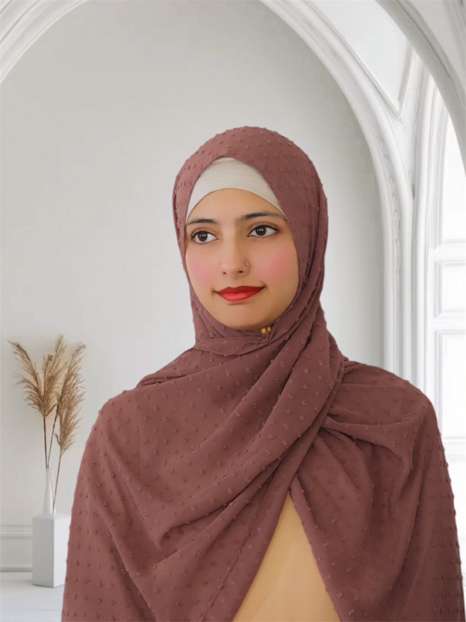 Pom Bubble Chiffon Hijab | Light Lavender