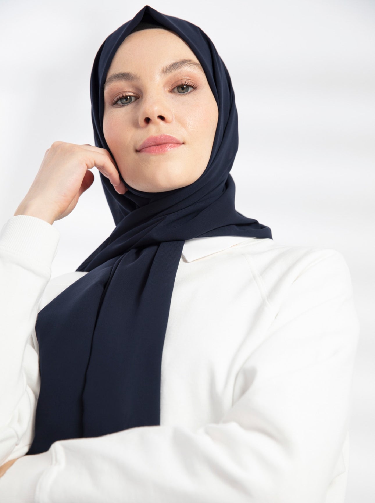 Blue chiffon hijab - Ayesha’s Collection