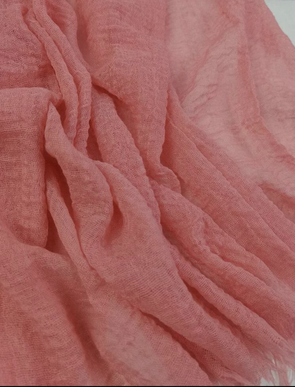 Pink Orange Travel Cotton Scarf - Ayesha’s Collection