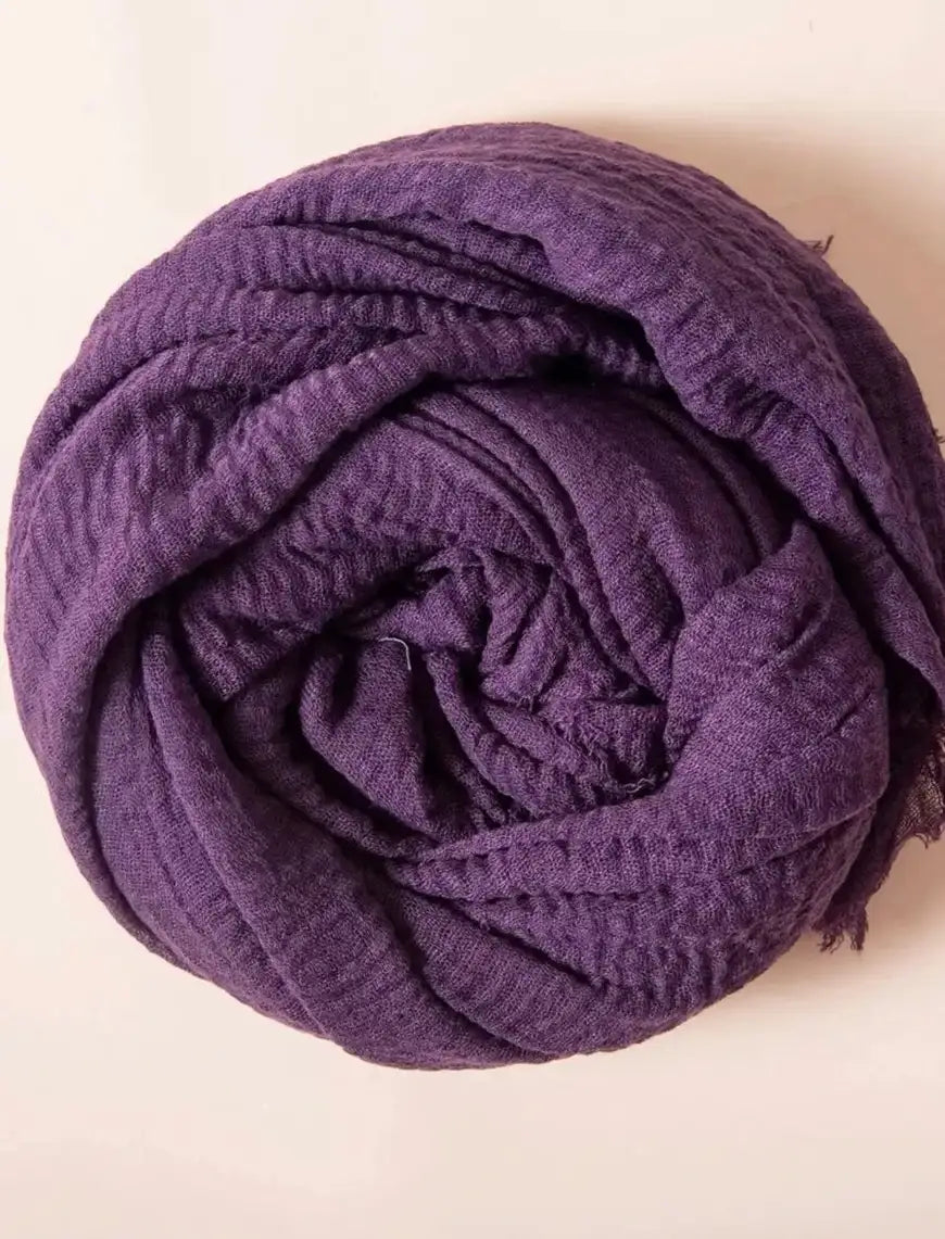 Purple Cotton Scarf for Women - Cotton Scarf (Purple) - Ayesha’s Collection