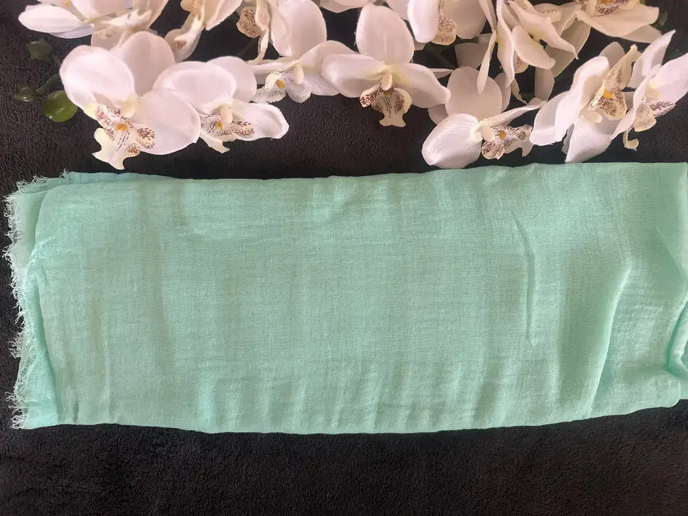 Sea Green Light Cotton Hijab - Ayesha’s Collection