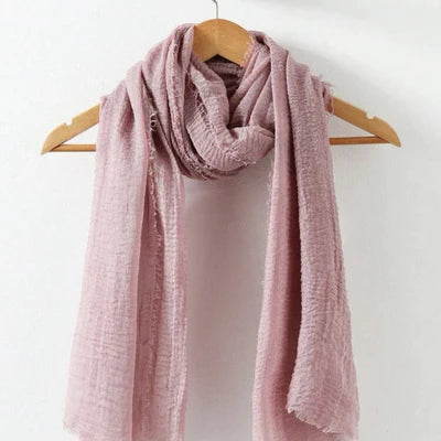 Purplish pink Textured Cotton Hijab - Ayesha’s Collection