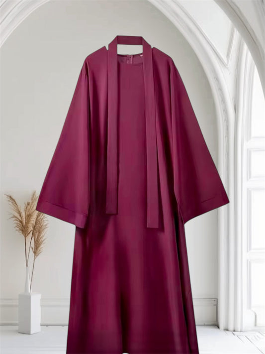 Essential Dubai Abaya | Burgundy