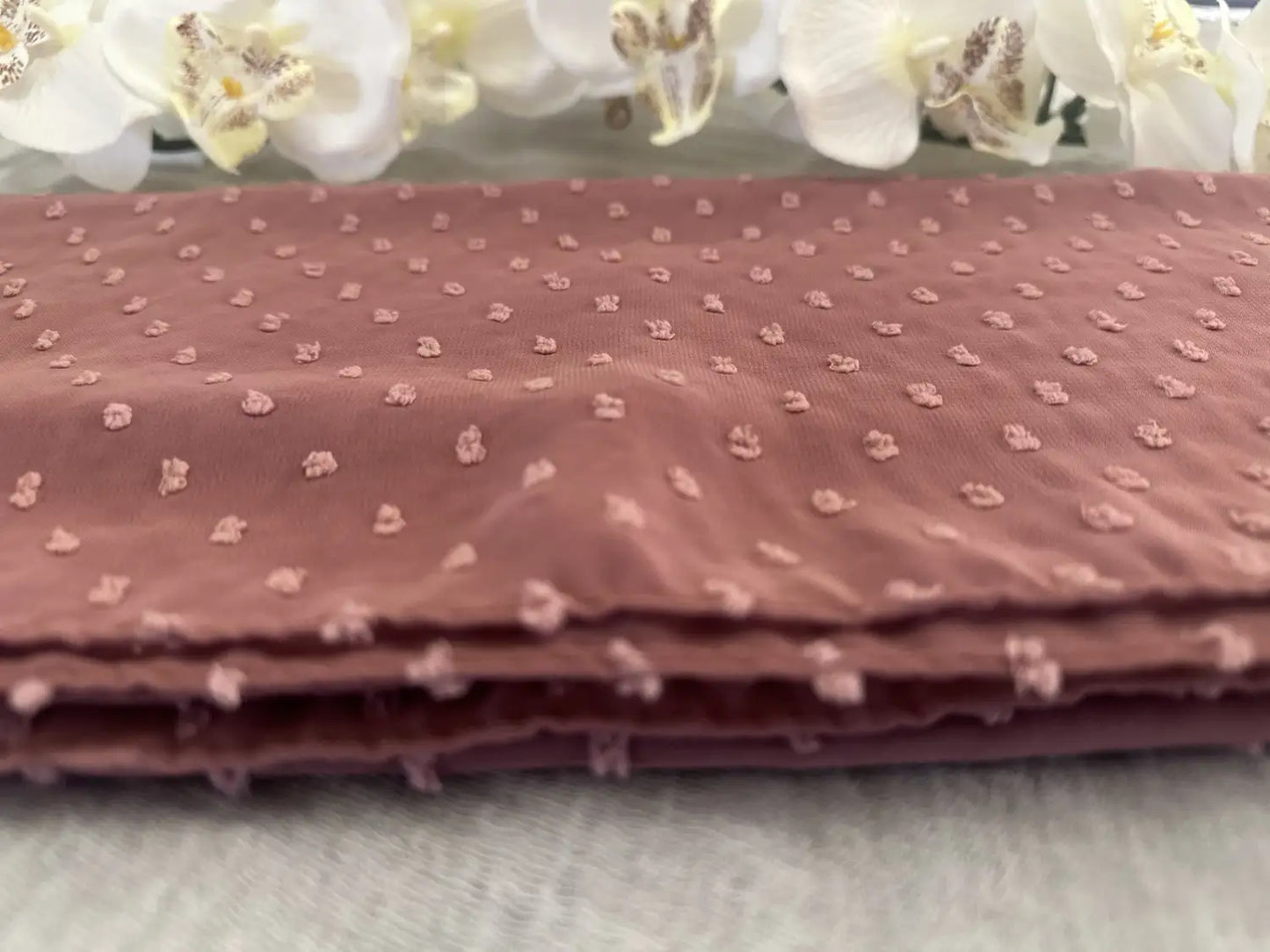 Pom Bubble Chiffon Hijab (Light Lavender) - Ayesha’s Collection