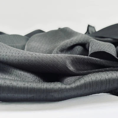 Satin Silk Crepe Dotted Shawl Scarf (Black) - Ayesha’s Collection