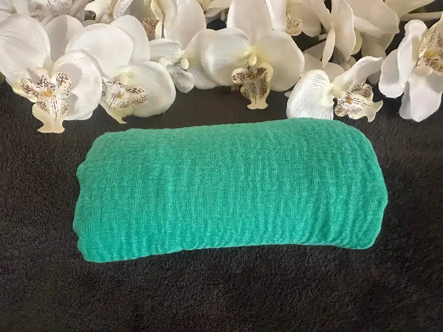 Soft Crinkle Cotton Scarves - Cotton Scarf (Aqua) - Ayesha’s Collection