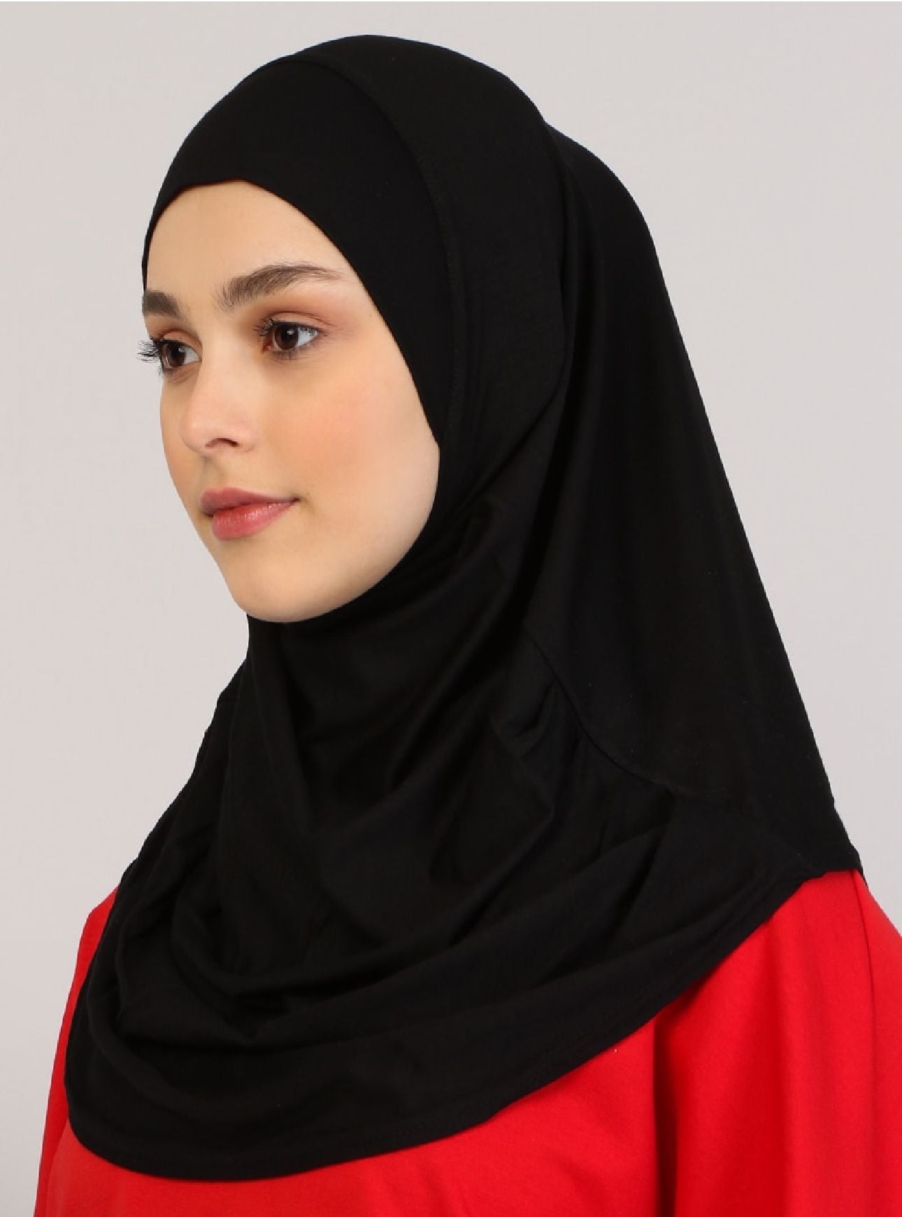 Viscose Instant Muslim Hijab | Black