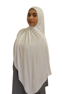 Premium Quality Cotton Jersey Hijab / Shawl (White)