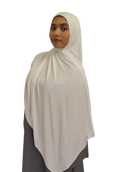 Premium Quality Cotton Jersey Hijab / Shawl (White)