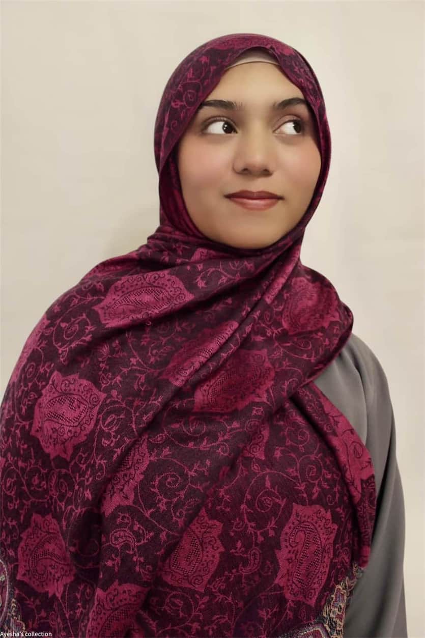 Pashmina Shawl | Pink and Black