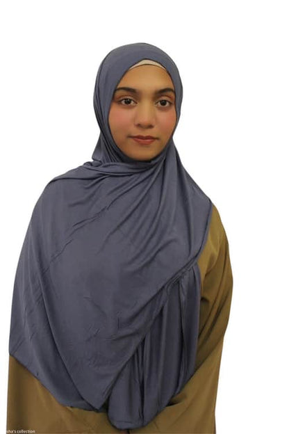 Rayon Cotton Jersey Scarf | Dusty Blue