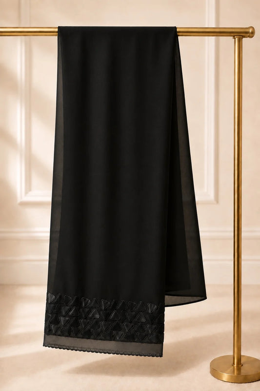 Ayesha's Luxury Embroidered Abaya set | Black