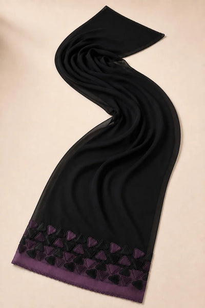 Ayesha's Luxury Embroidered Abaya set | Royal Purple