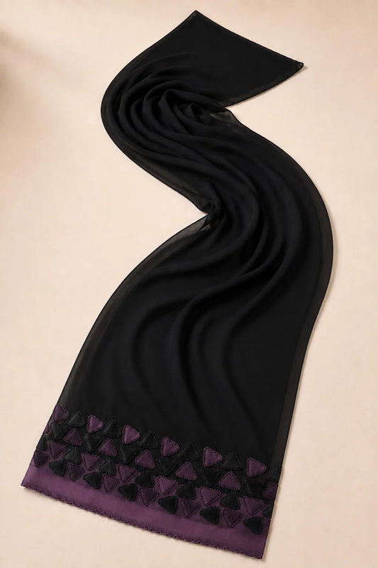 Ayesha's Luxury Embroidered Abaya set | Royal Purple