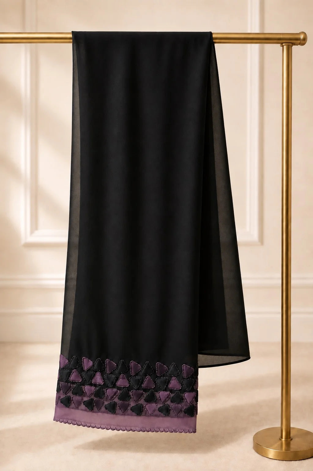 Ayesha's Luxury Embroidered Abaya set | Royal Purple