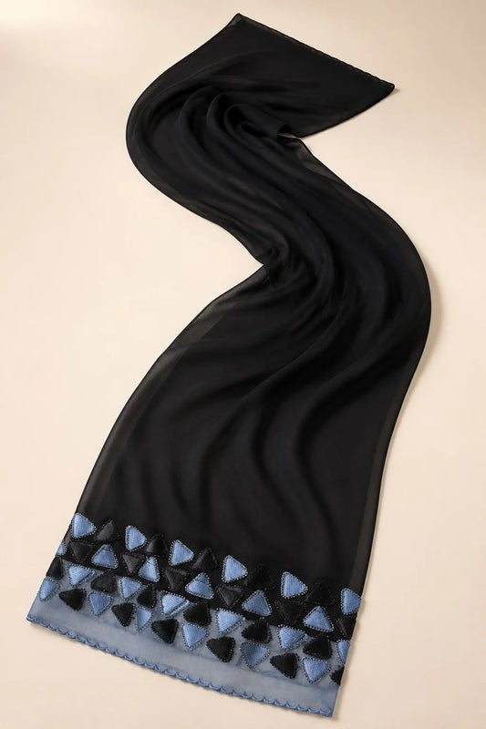 Ayesha's Luxury Embroidered Abaya set | Slate Blue