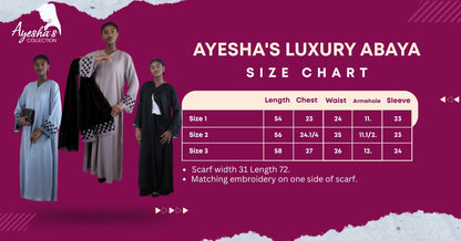 Ayesha's Luxury Embroidered Abaya set | Slate Blue