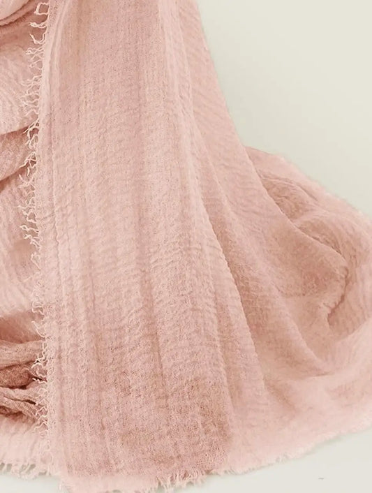 Best Baby Pink Cotton Scarves - Cotton Scarf (Baby Pink) - Ayesha’s Collection