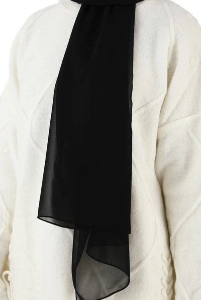 Black Chiffon Hijab - Ayesha’s Collection