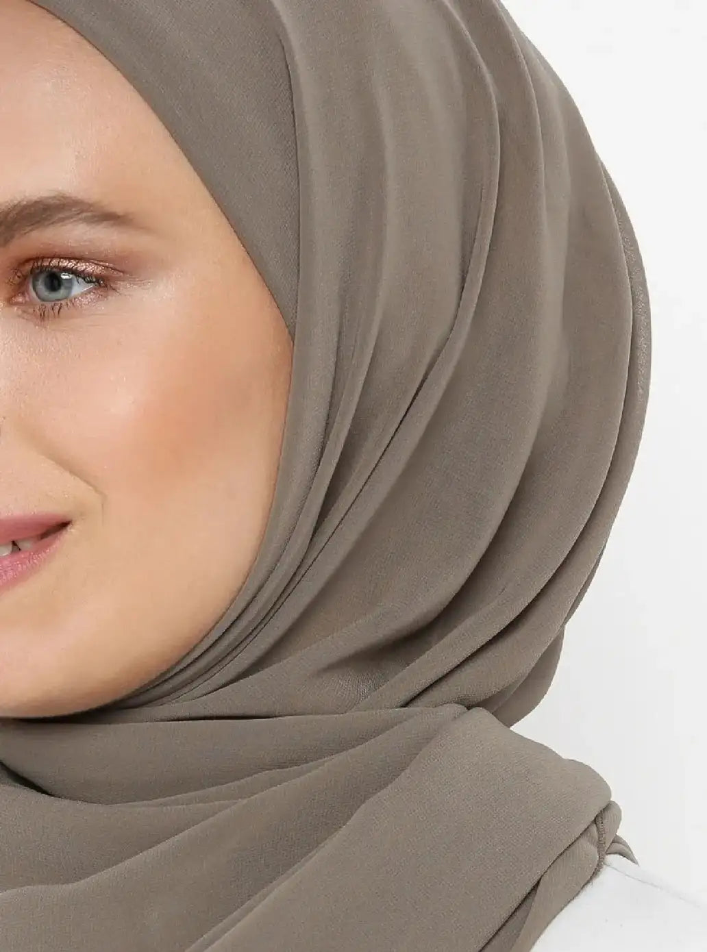 Maroon Silver Chiffon Hijab
