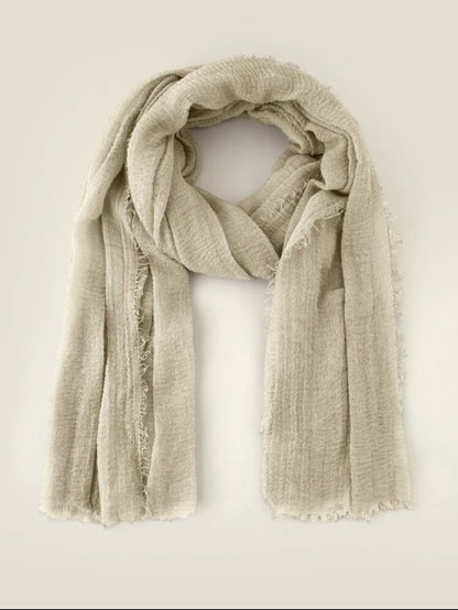 Premium Beige Cotton hijab - Cotton Scarf (Beige) - Ayesha’s Collection