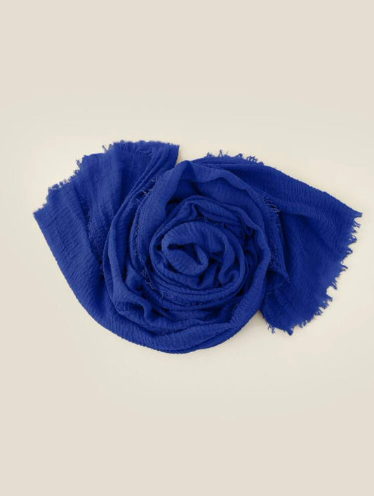 Royal Blue muslim cotton hijab - Ayesha’s Collection