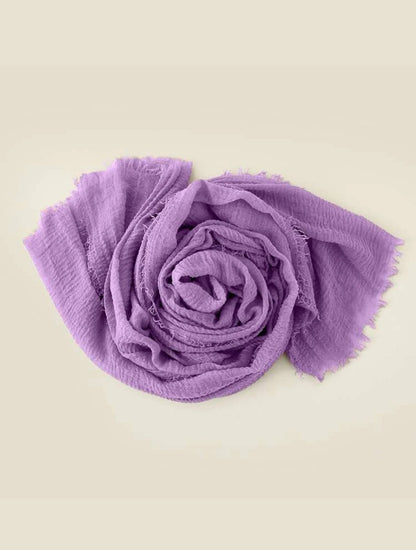 Mauve Purple Cotton Neck Scarf - Ayesha’s Collection