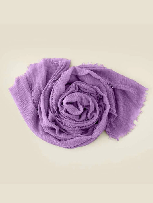 Mauve Purple Cotton Neck Scarf - Ayesha’s Collection