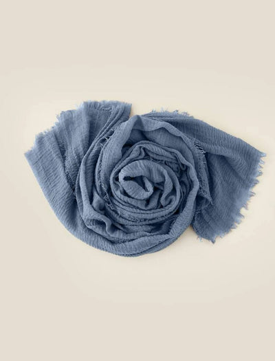 Soft Ocean Blue Cotton Hijab - Ayesha’s Collection