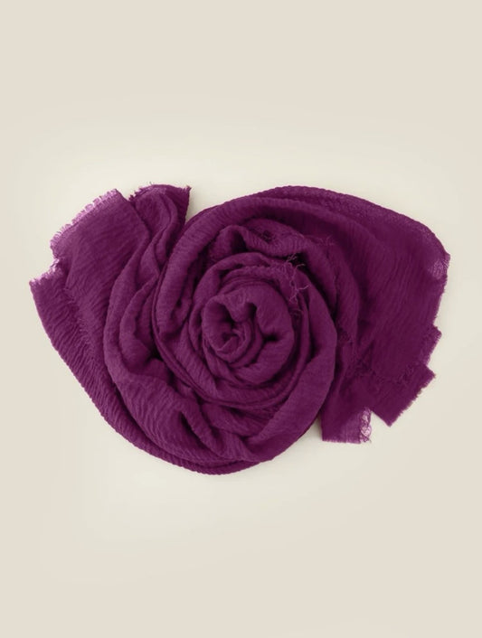 Purple Maroon Summer Cotton Hijabs - Ayesha’s Collection