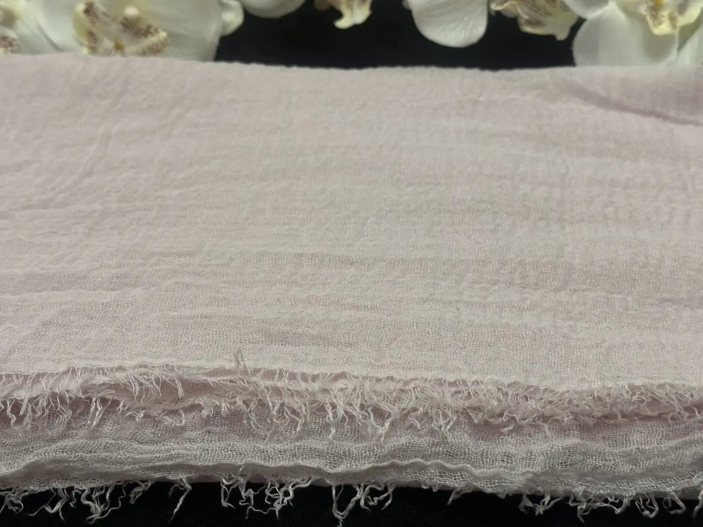 Crimp Nude Pink Cotton Scarf - Ayesha’s Collection