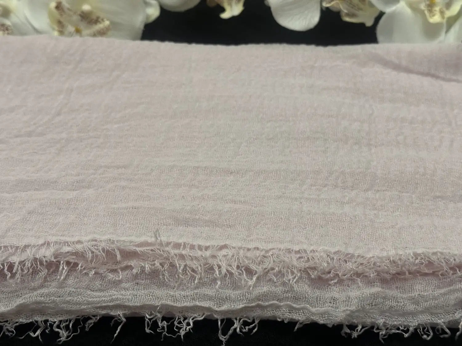 Crimp Nude Pink Cotton Scarf - Ayesha’s Collection