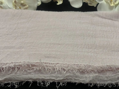 Crimp Nude Pink Cotton Scarf - Ayesha’s Collection