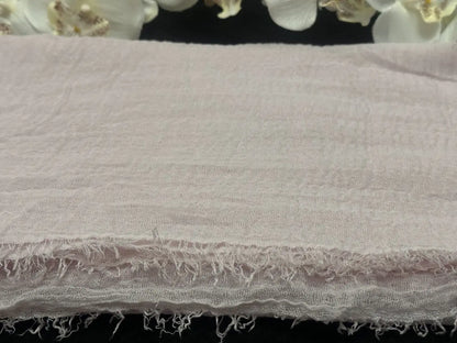 Crimp Nude Pink Cotton Scarf - Ayesha’s Collection