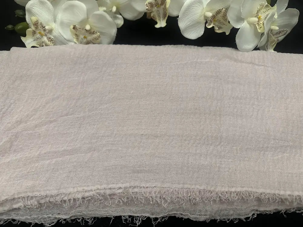 Crimp Nude Pink Cotton Scarf - Ayesha’s Collection