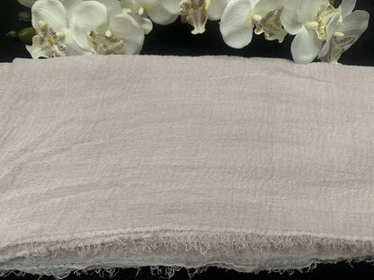 Crimp Nude Pink Cotton Scarf - Ayesha’s Collection