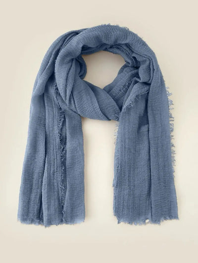 Soft Ocean Blue Cotton Hijab - Ayesha’s Collection