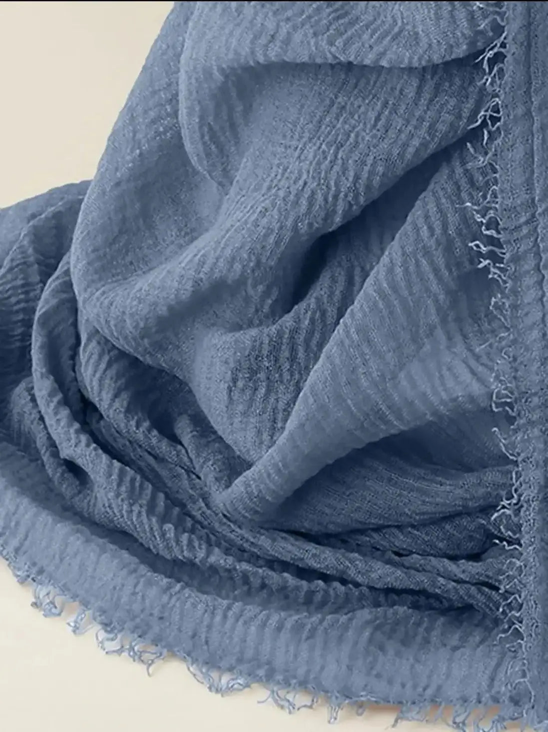 Soft Ocean Blue Cotton Hijab - Ayesha’s Collection