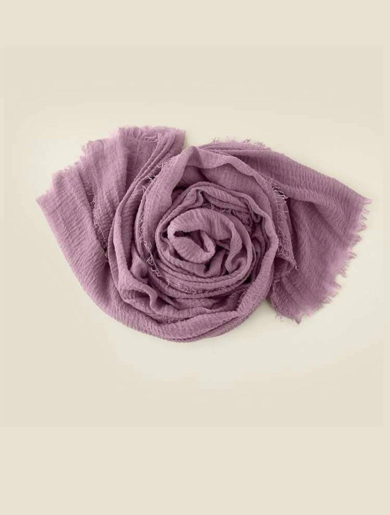 Crinkle Light Lavender Cotton scarf  - Ayesha’s Collection