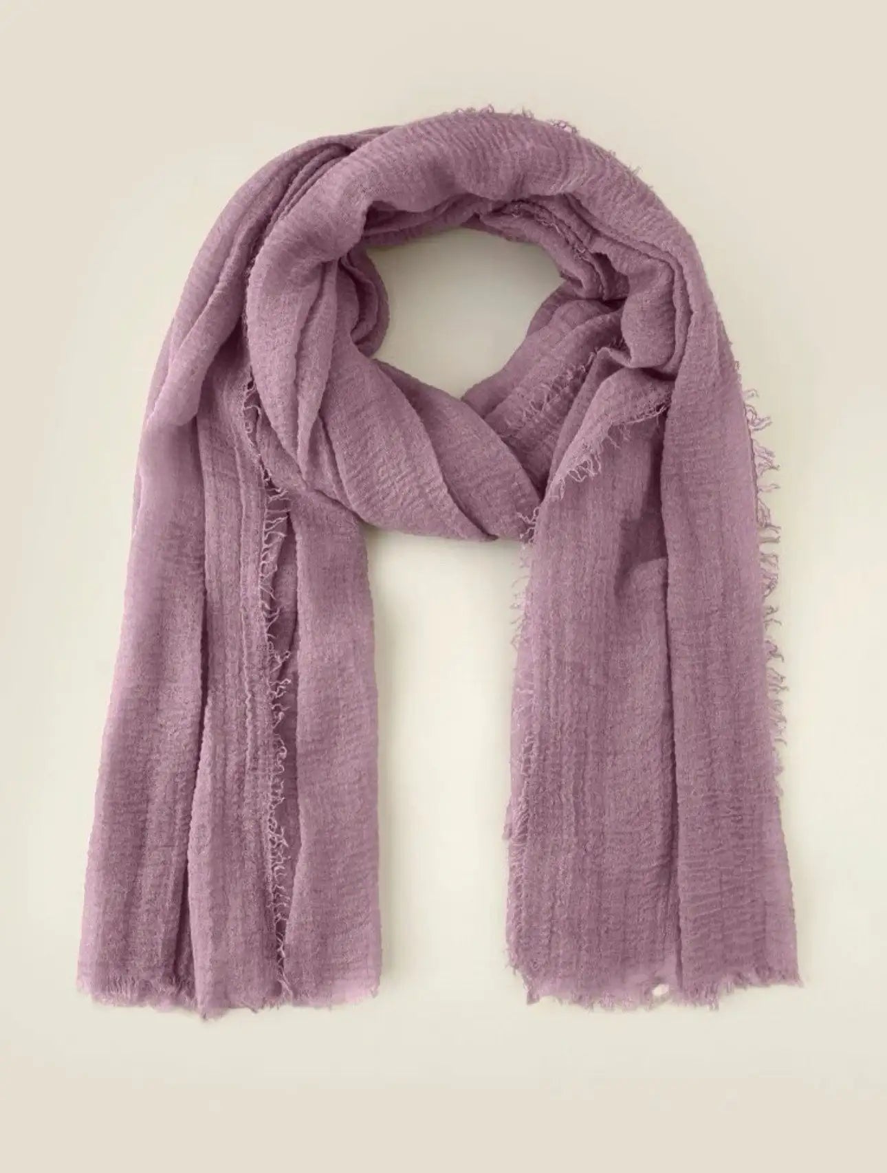 Crinkle Light Lavender Cotton scarf  - Ayesha’s Collection