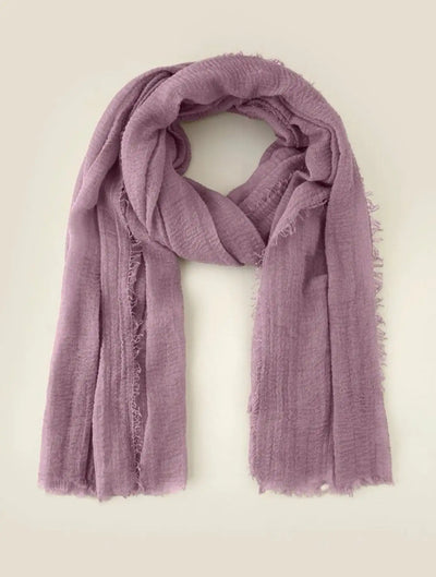 Crinkle Light Lavender Cotton scarf  - Ayesha’s Collection