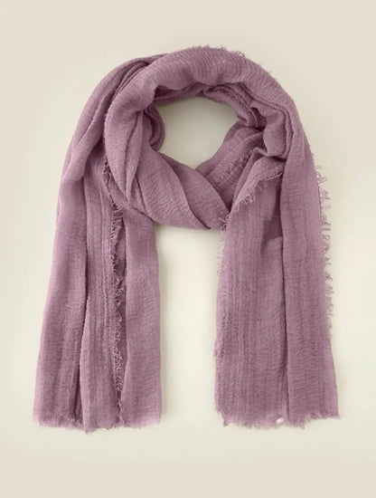 Crinkle Light Lavender Cotton scarf  - Ayesha’s Collection