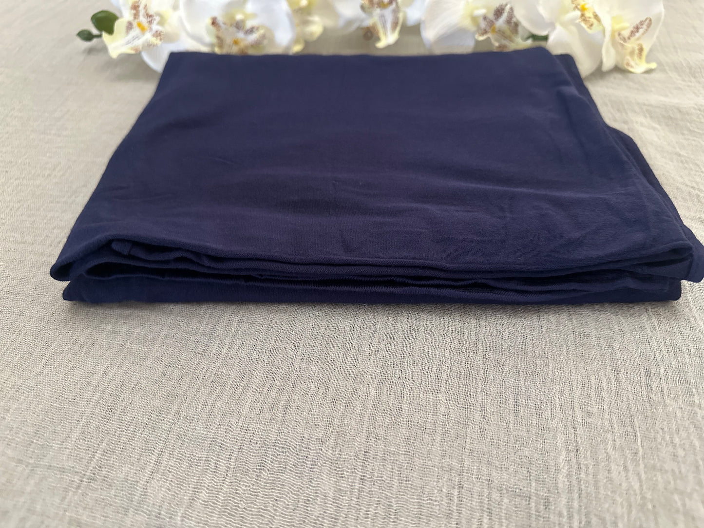 Premium Quality Cotton Jersey Hijab / Shawl | Navy Blue