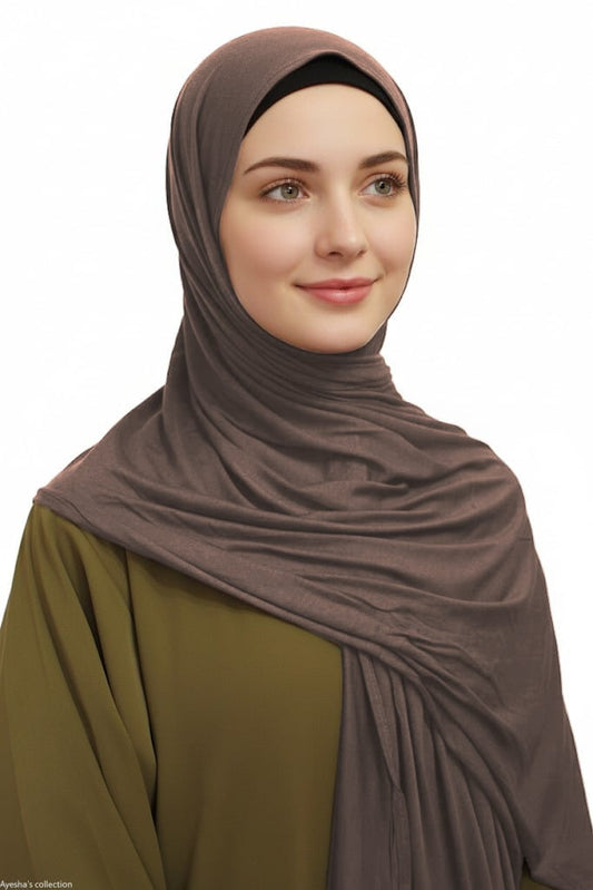Premium Quality Cotton Jersey Hijab / Shawl | Gray