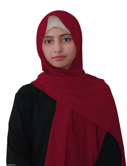 Crinkled Hijab - Plum